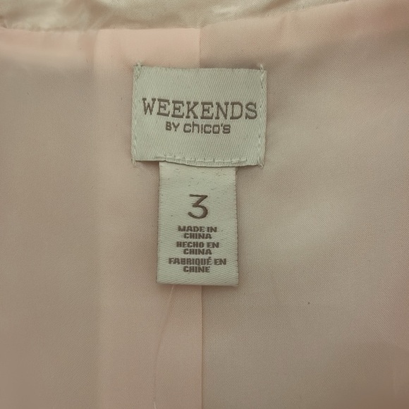 Chico's NWT Weekends Linden Vest Lt Pink Sz 3 - Picture 9 of 11